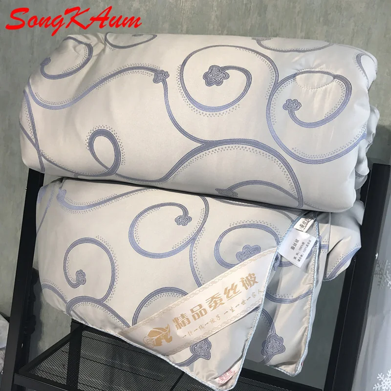 SongKAum Фирменное одеяло из 100% натурального шелка тутового цвета для зимы осени