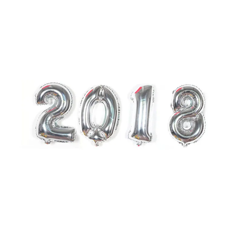 4 шт./лот 2018 Золотой Серебряный размытый розовый 16 дюймовый воздушный шар из