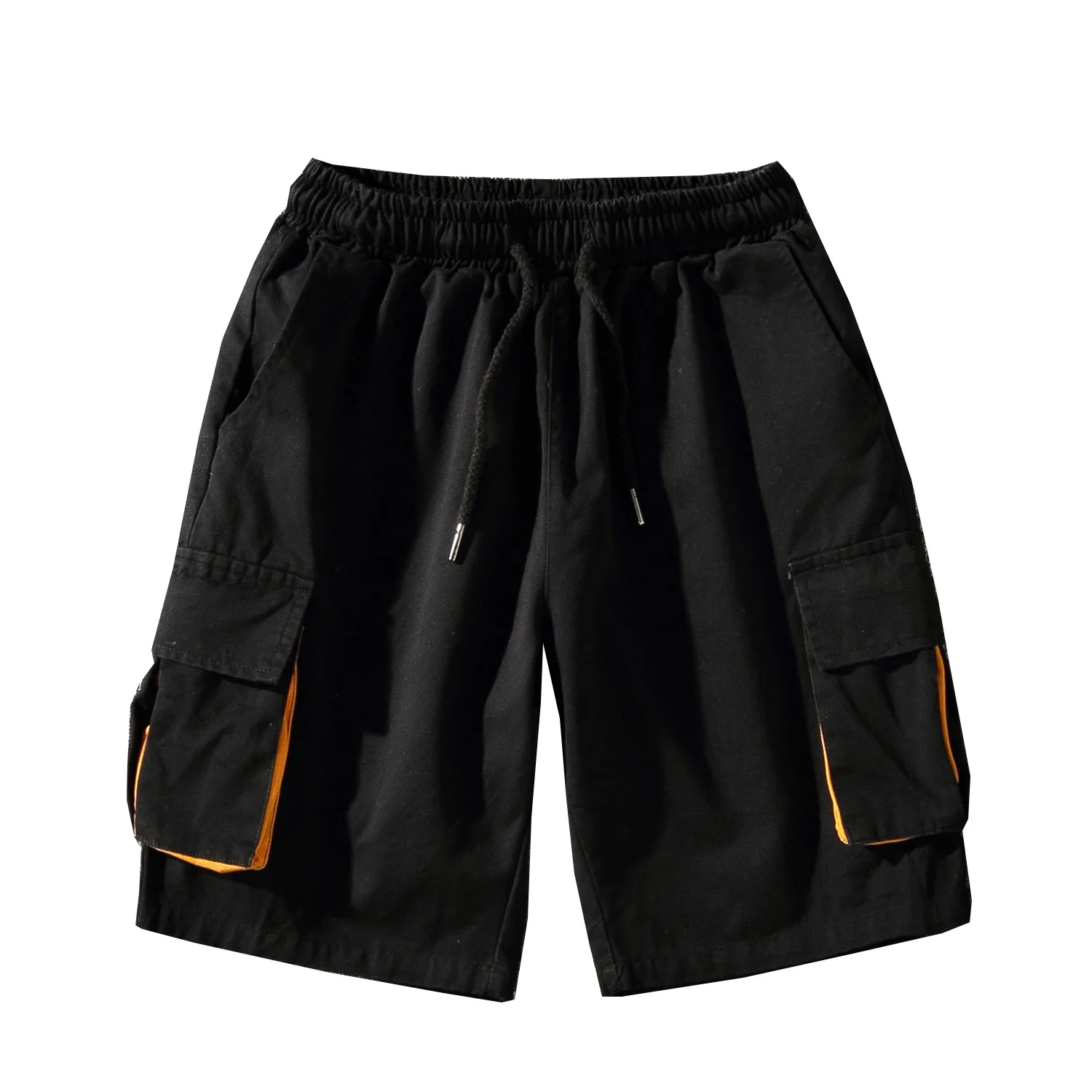 Повседневные мужские шорты-карго Брюки мужские летние хлопковые эластичные талии свободные длиной до колена рабочие повседневные мужские шорты