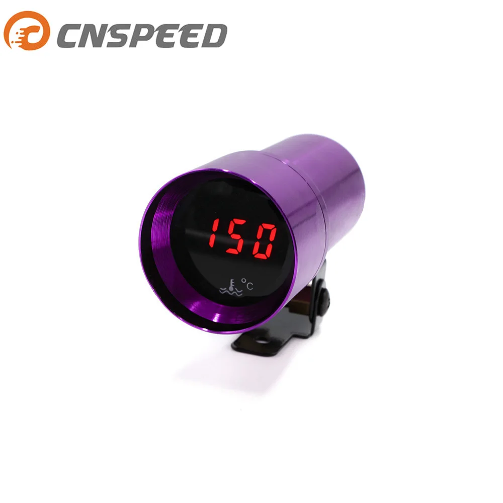 CNSPEED 37 мм Мини цифровой автоматический датчик температуры воды Автомобильный датчик температуры воды комплект красный светодиодный измеритель Тахометр YC100147-PL