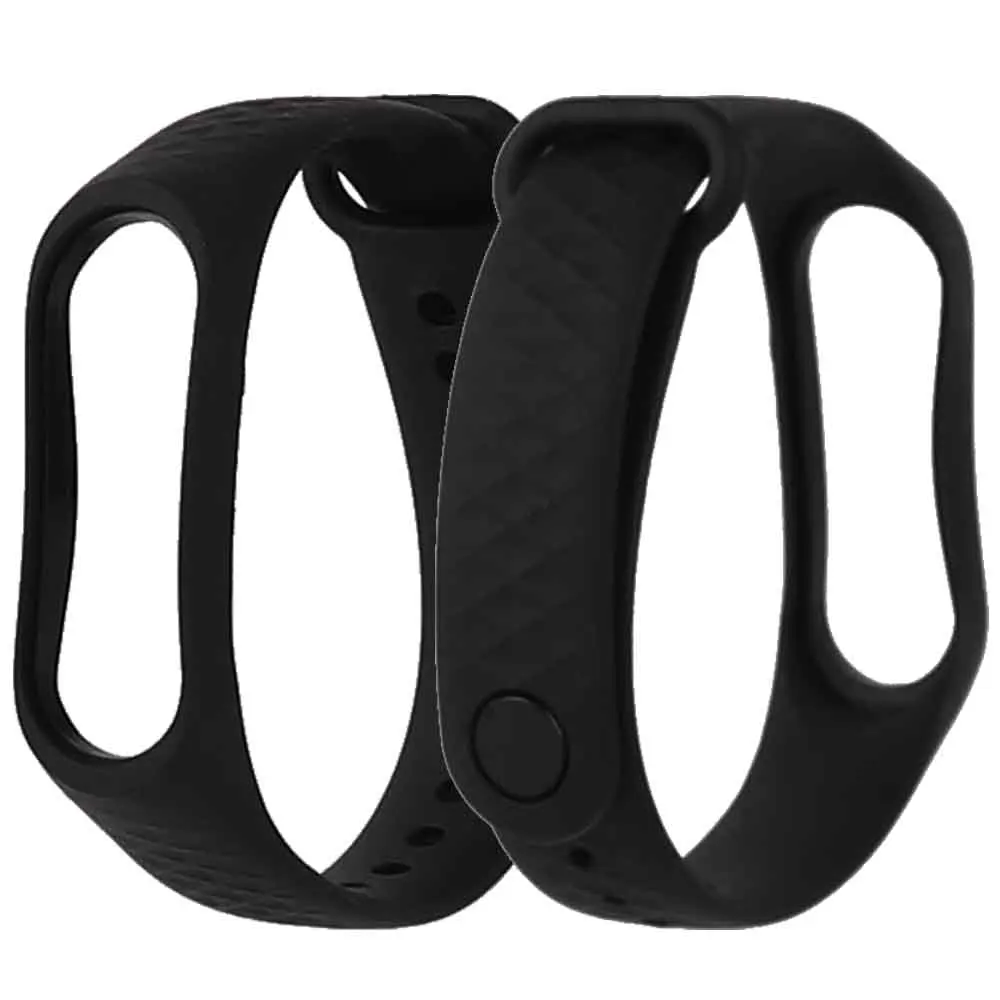 Замена mi Band 3 ремешок силиконовые для фитнеса трекер спортивный браслет наручные аксессуары ремешок для Xiao mi Band 3 умный Браслет - Цвет: Black