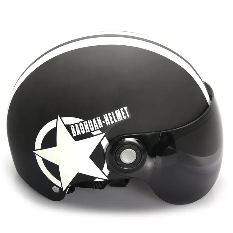 CARCHET moto cross Helmet 56-60 см moto rcycle полулицевые шлемы с открытым лицом регулируемый размер пятиконечный шлем со звездой Casco para moto