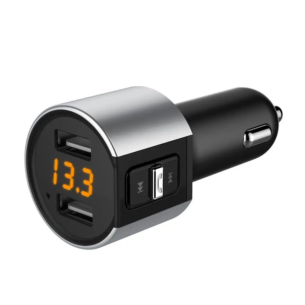 

Bluetooth FM Transmitter Car Handsfree Bluetooth Car Kit U-Disk MP3 Modulator Cigarette Lighter 5V/3.4A Dual USB Bluetooth Car