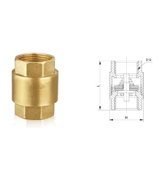 H12X-16T латунный обратный клапан с вертикальной резьбой DN15 20 25