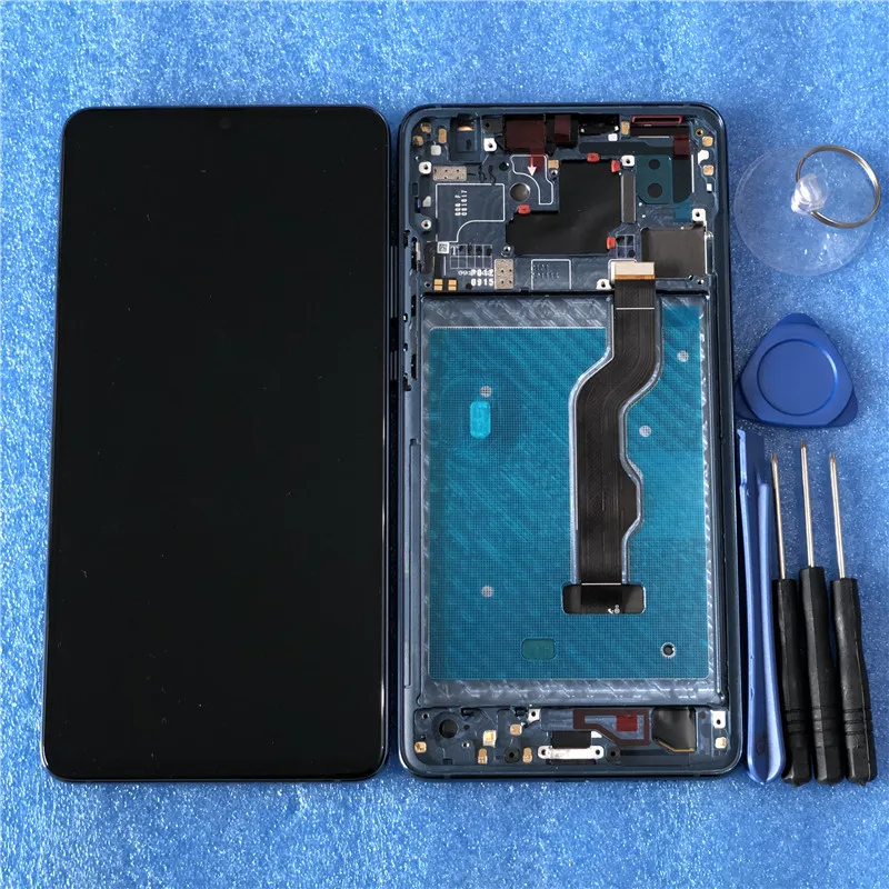 Для 7," huawei mate 20 X Axisinternational AMOLED ЖК-экран рамка+ сенсорная панель дигитайзер для mate 20X рамка