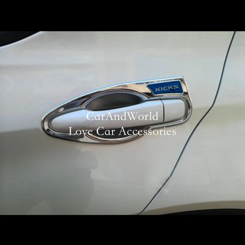 Для 2017 2018 Nissan Kicks 2019 крышка чаши двери отделка ручки рамка панель ABS хромированные