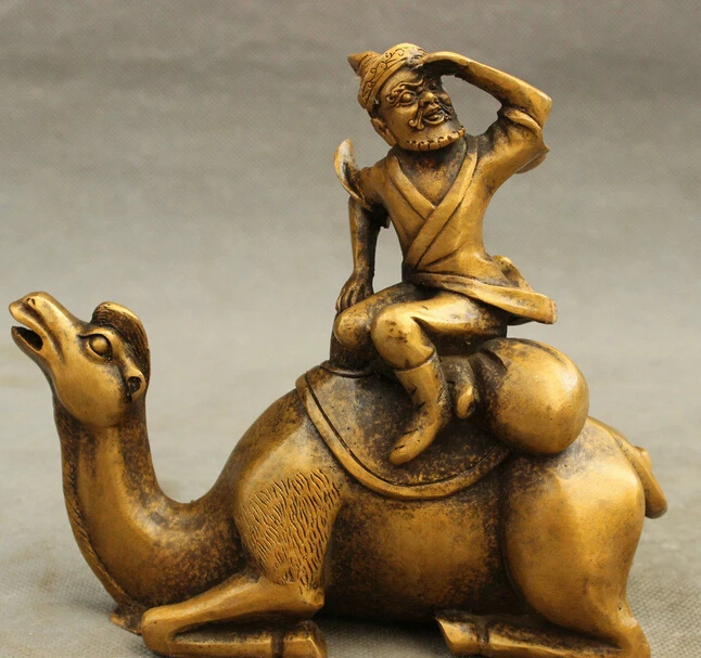 Оптовая продажа с фабрики народная китайская Бронзовая статуя Будды верблюда