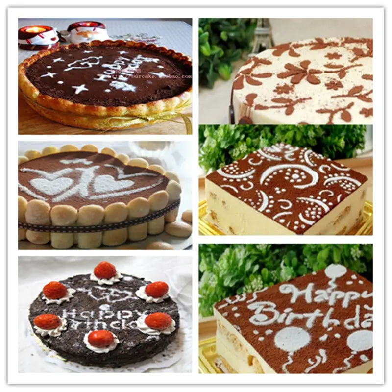 Экологичный цветок сердце печать день рождения торт плесень украшения пекарня