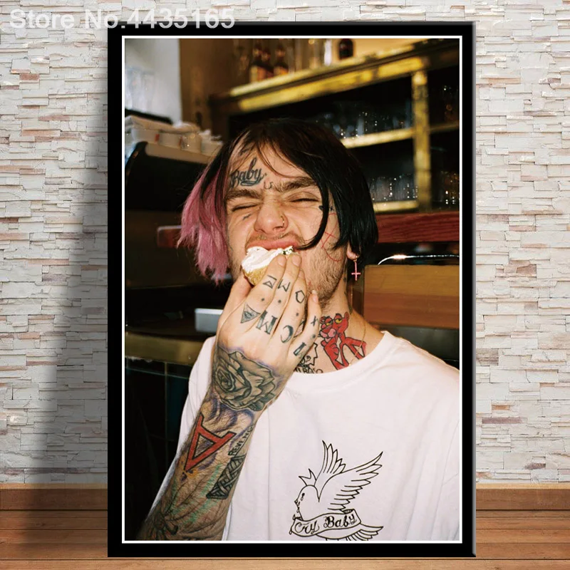 Плакат Lil Peep R.I.P рисование на холсте с изображением музыкальной певицы и звезд
