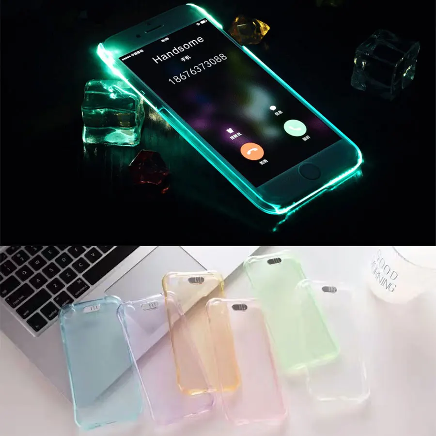 Напоминание входящий вызов ТПУ мягкий чехол для iPhone 6 S 7 8 Plus SE 5 5S samsung S8 S6 S7 край J3 J5