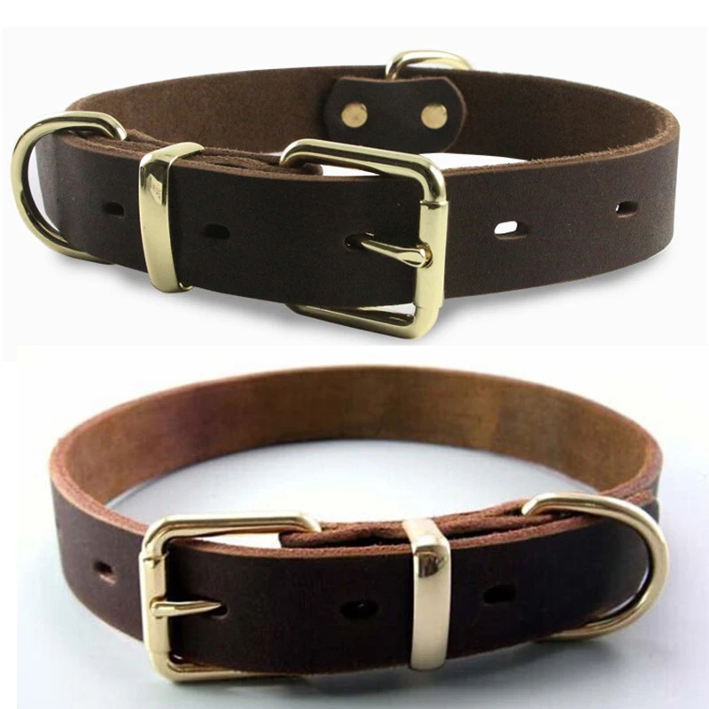 

Wholesale Personalized Large Dog Collar Leather Pet Collars For Bulldogs German Shepherd Xl 3.5cm Collar Big Dog Dropshipping