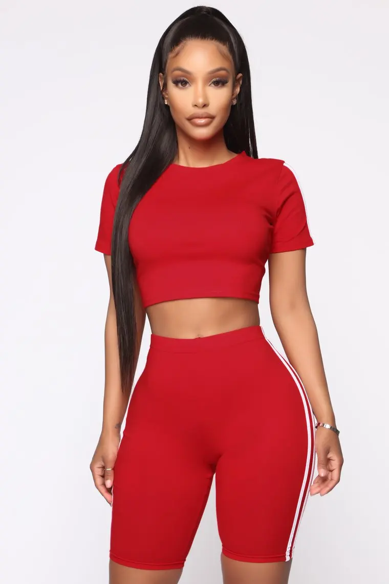 2019 летние новые женские комплекты 2 шт./компл. укороченные топы шорты с круглым