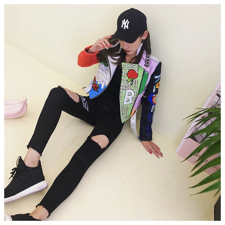 Осень 2017 г. Новое поступление уличной моды Стиль хип-хоп панк Мультфильм Орел с