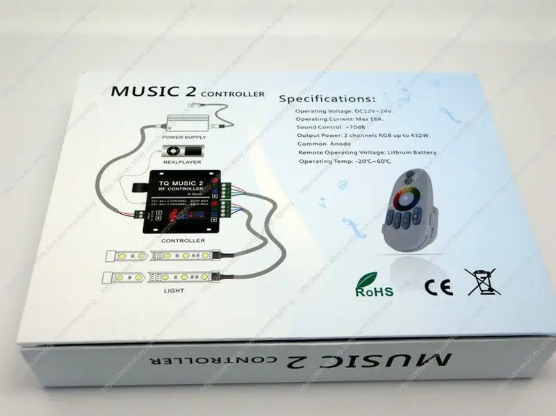 DC12 24V 18A TQ MUSIC2 RF RGB музыкальный контроллер с Wilress интеллектуальная звуковая