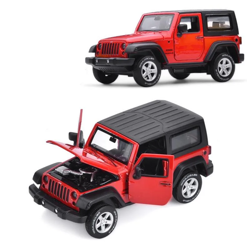 1:32 звук и свет Wrangler SUV Коллекция Модель автомобиля сплав тянуть назад автомобиль