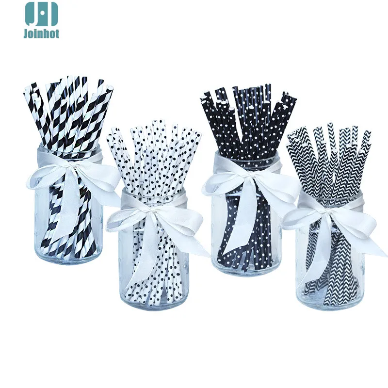 Перевозка груза падения 100 шт./лот черные бумажные соломинки для питьевой трубки