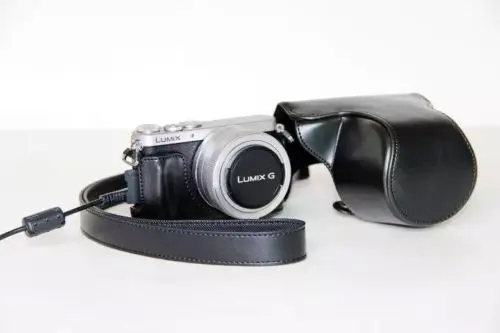 Из искусственной кожи Камера сумка чехол для цифрового фотоаппарата Panasonic Lumix GM5