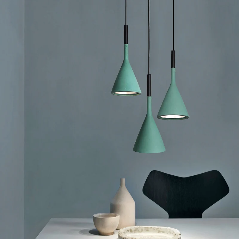 Nordic Kitchen cord подвесной цементный светильник освещение для бара ресторан красочные