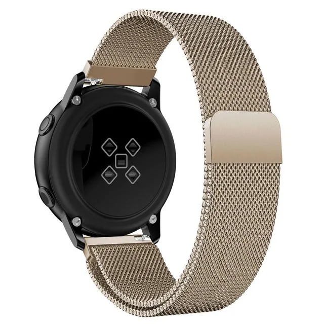Retro gold 20 мм ширина браслет из нержавеющей стали для samsung Galaxy Watch 42 мм/часы активные 40 мм Миланский Браслет металлический магнитный ремешок - Цвет: Retro gold