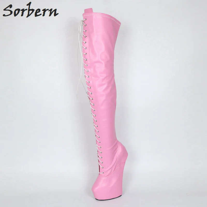 Женские высокие ботинки на платформе 20 см унисекс размеры 36 46|boots long|crotch high bootsthigh