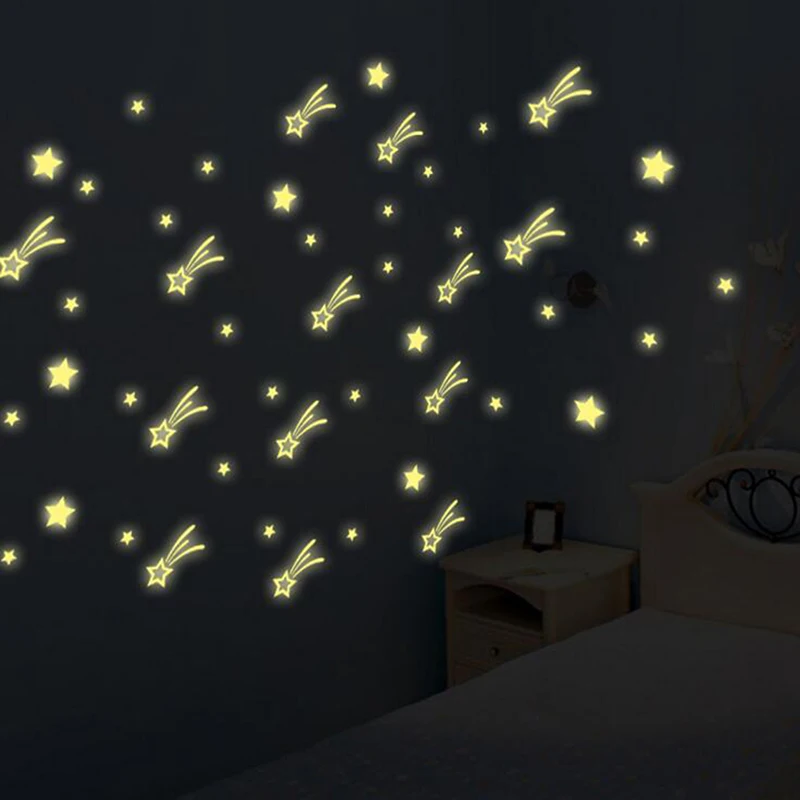 Звездная ночь гостиная спальня детская комната настенный Декор наклейки