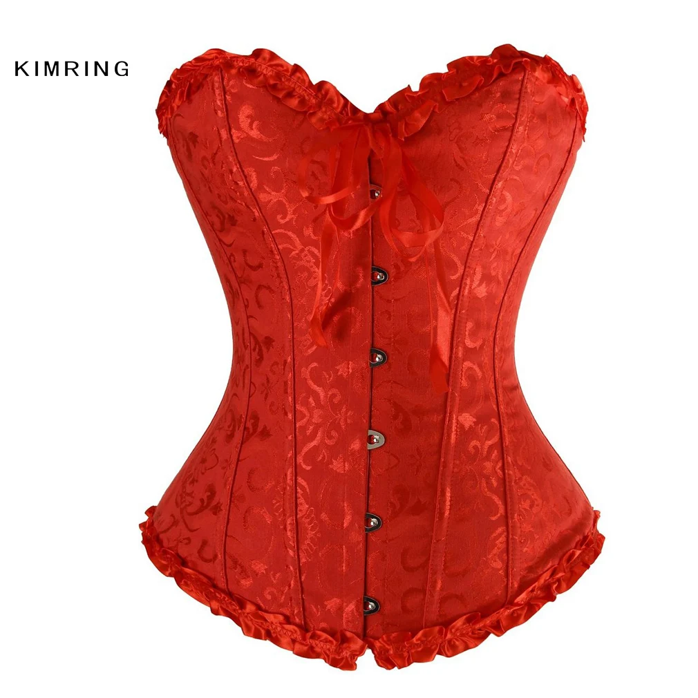 Kimring Стимпанк Корсеты Сексуальные женские Плюс Размер Корсета overbust Готический