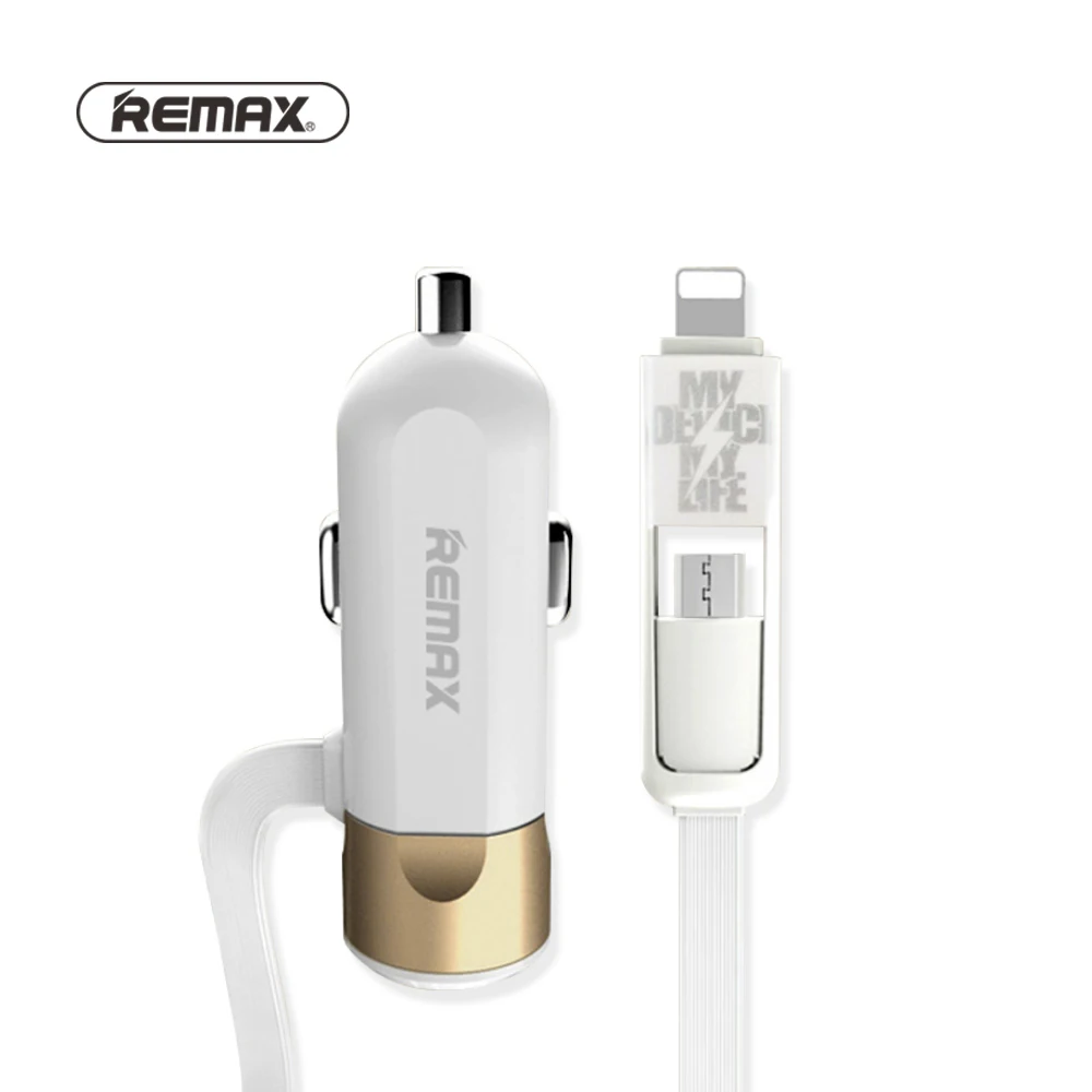 Автомобильное зарядное устройство Remax RCC102 с кабелем 2 в 1 для Samsung S10 S9 S8 Plus Xiaomi Huawei