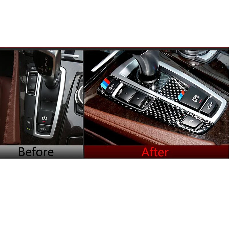Для BMW F10 F01 F25 F26 внутренняя отделка из углеродного волокна переключения передач