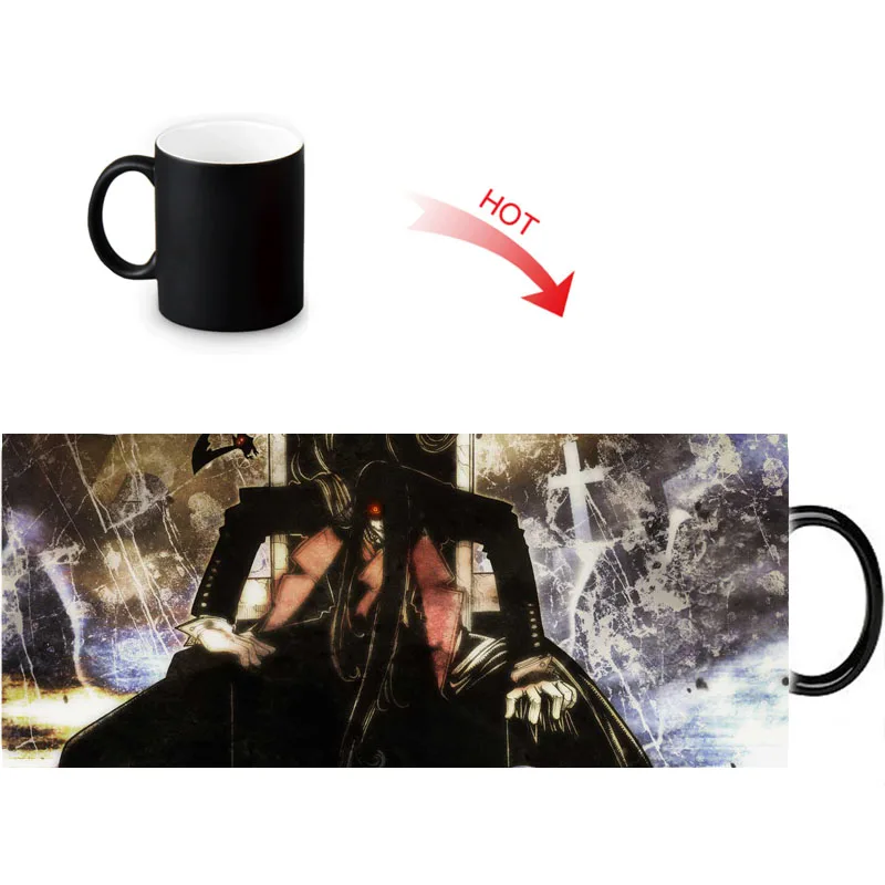 Волшебная керамическая кружка Hellsing термочувствительные Меняющие цвет кружки