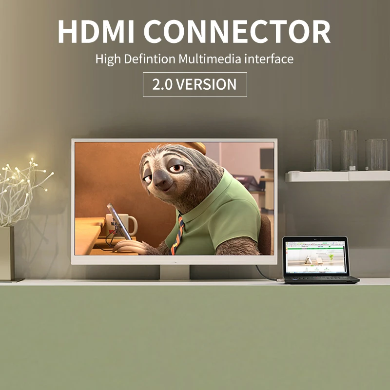 HDMI кабель с золотым покрытием разъема высокой скорости для подключения компьютера к телевизору