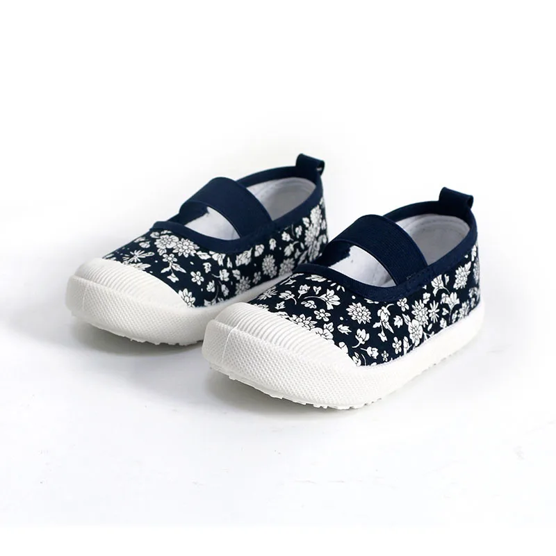 Кеды COZULMA детские с цветочным принтом классические холщовые кроссовки без