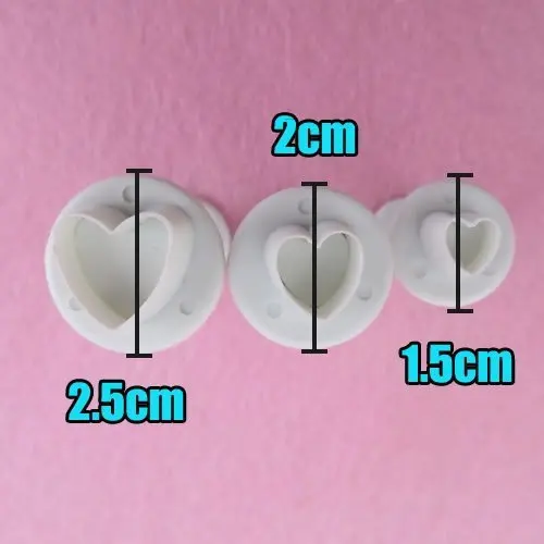 Мини сердце помадка для бисквита украшение печенья торта плунжера резак