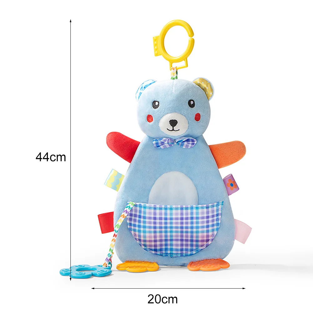 44*20cm Animal Appease Towel Cotton Cartoon Baby Rattle Bed Hanging Soft Teether Molars Doll New | Игрушки и хобби