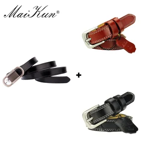 3 шт. комбинированная распродажа Maikun ремень женский ремень для женщин с винтажной пряжкой булавки женские модные кожаные ремни