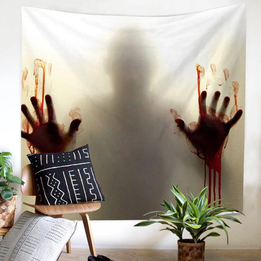 3D череп ужас гобелен настенный декоративный ковер мультфильм простыня для детей