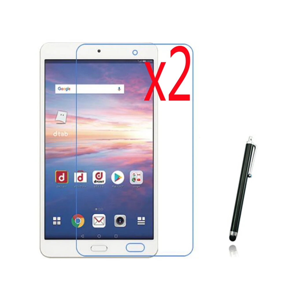 3in1 2x LCD Clear Screen Protector Films Protective Film Guards +1x Stylus For Huawei Mediapad M5 Docomo Dtab Compact D-02K 8.0&quot |