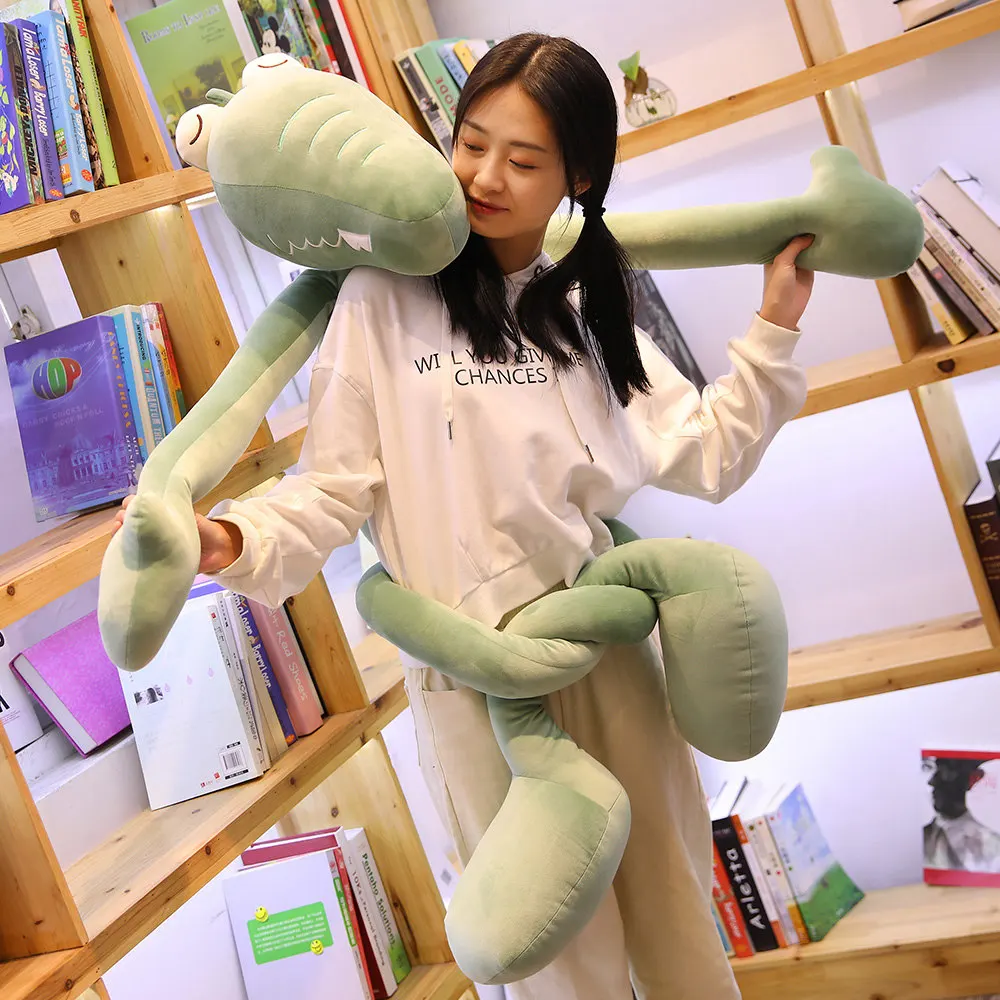 

1pc 80-130cm Long Legs Crocodile Plush Toys Funny Lifelike Alligator Doll Kids Lovely Toy Soft Stuffed Pillow Home Decoration