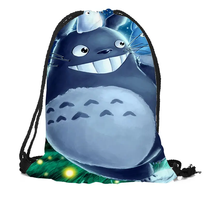 Индивидуальный рюкзак Totoro на шнурке шелковая мягкая сумка большая