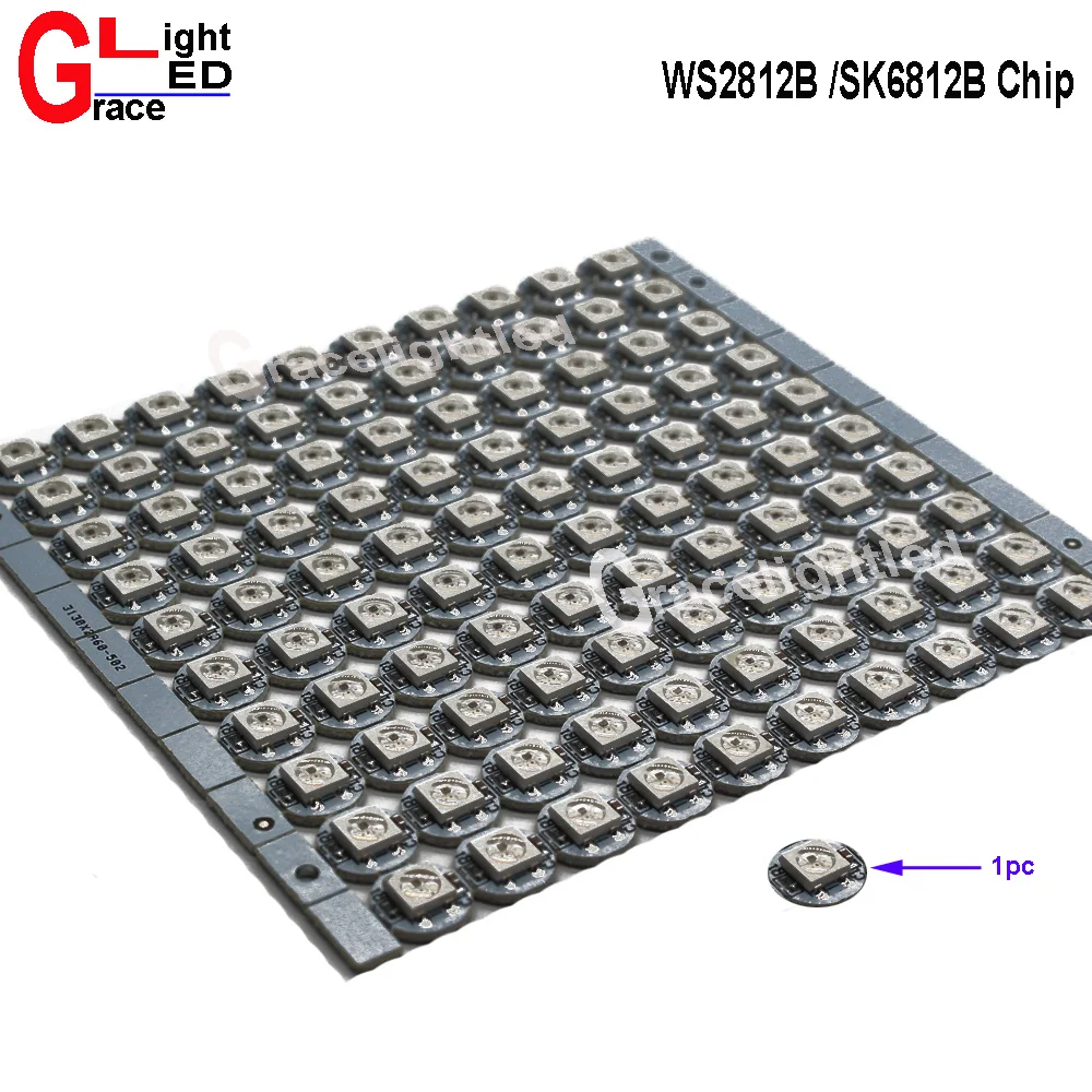 Светодиодный чип WS2812B 50 шт./лот 10 ~ 1000 шт. 5050 RGB SMD черный/белый цвет версия WS2812