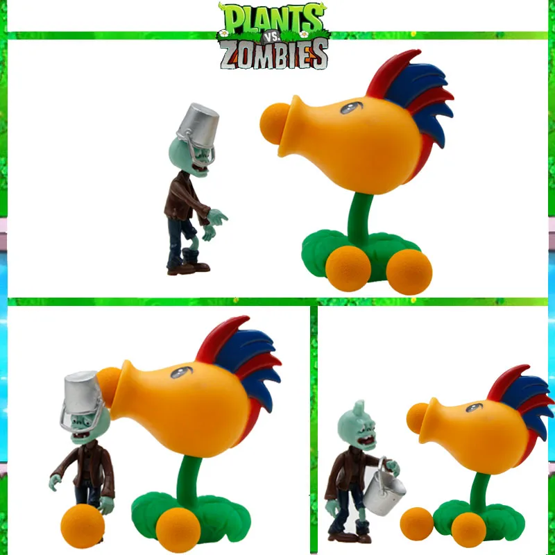 21 стиль PVZ Растения против Зомби Peashooter ПВХ фигурка модель игрушки подарки игрушки для детей Высокое качество в OPP мешок