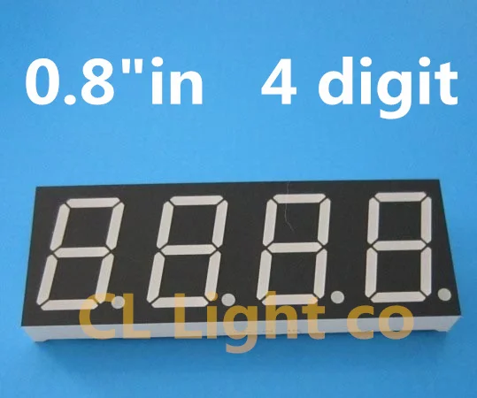 4 бит 7 Seg DIP цифровая трубка 0 8 &quotЗеленый светодиод 72x26 мм 0.8in цифровой