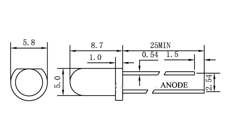 1000 шт. светодиод с длинным штырьком 5 мм | Лампы и освещение