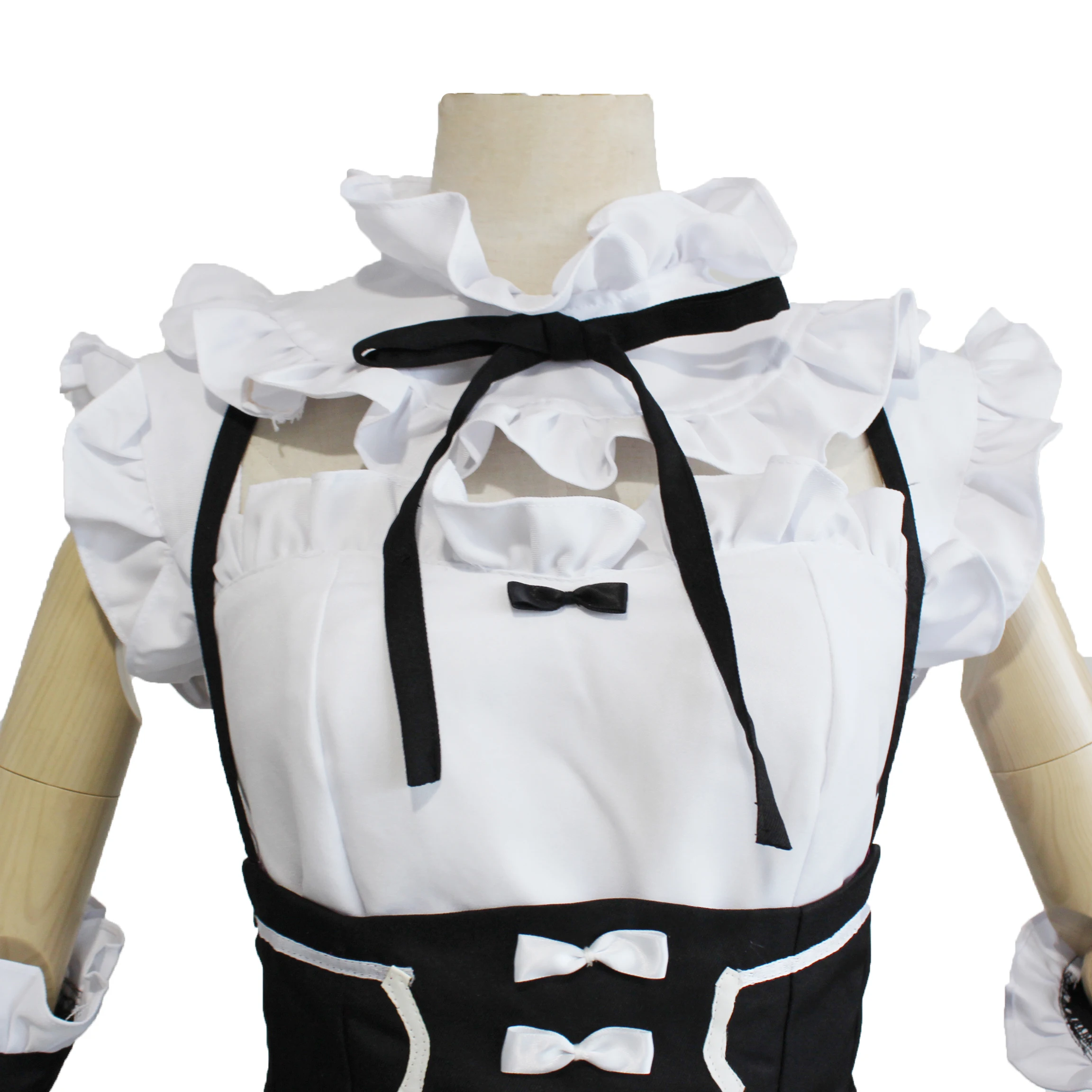 Женский костюм для косплея Re:zero Rem Ram фартук Meidofuku (топ + юбка шейный пояс