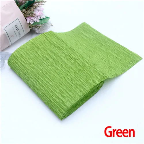 Green 250*10 см Декоративные оригами гофрированная бумага ремесло DIY цветок обертывание складной Скрапбукинг Подарочные украшения для вечеринки - Цвет: Green