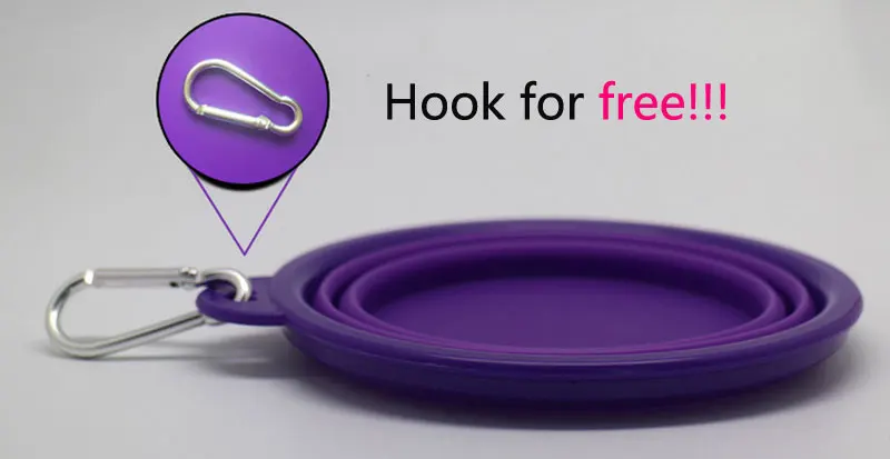 Складная Силиконовая миска для домашних животных портативная еды и воды