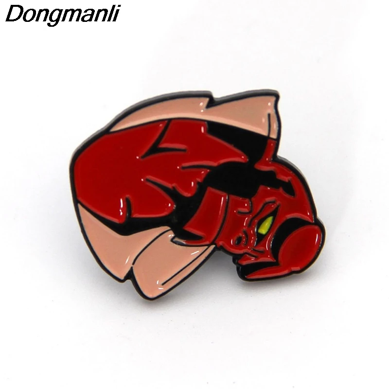 P3708 Dongmanli Hellboy металлические эмалированные булавки и броши для нагрудных рюкзаков