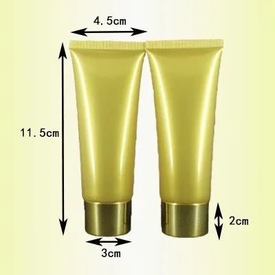 

50ml gold soft tube with gold lid f mildy wash butter handcream facial cleaner scrub cream cosmetic packing Refillable Bottles