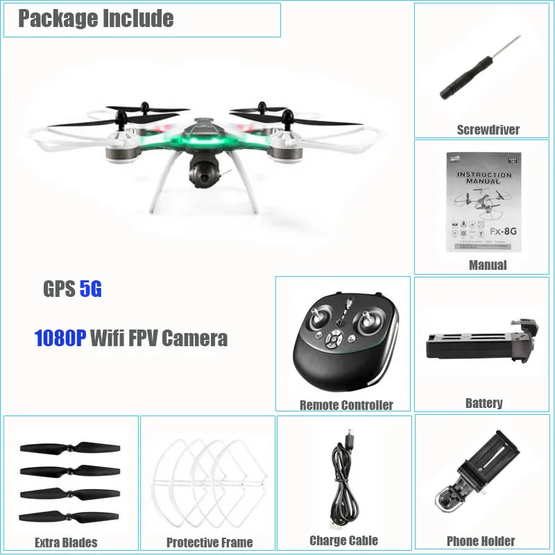 5G GPS 1080P Cam Gps 5G RC дроны 720 P/1080 P wifi FPV камера RC Квадрокоптеры авто возврат высоты Hover траектория полета RC вертолет - Цвет: 5G GPS 1080P Cam