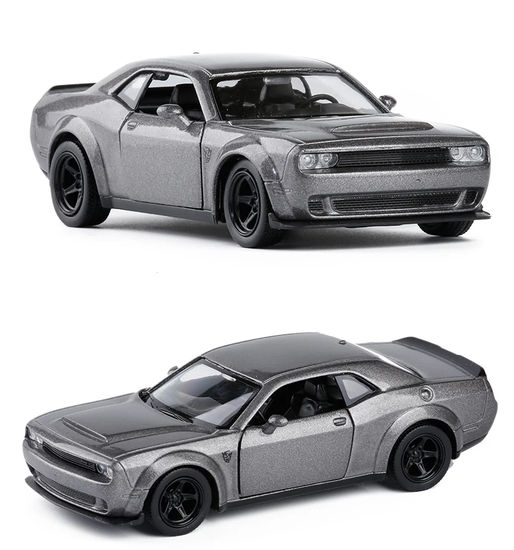 1/36 масштаб Dodge Challenger SRT игрушка демон отлитый под давлением модель с тяговым