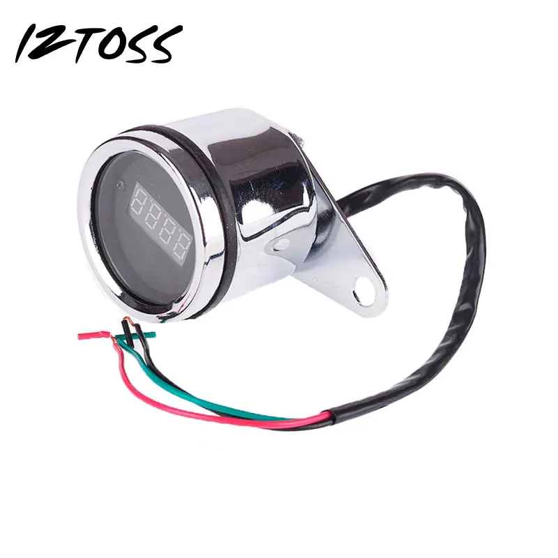 IZTOSS модификация Мотоцикла Электронный Тахометр 4 цифры Дисплей гальваническим